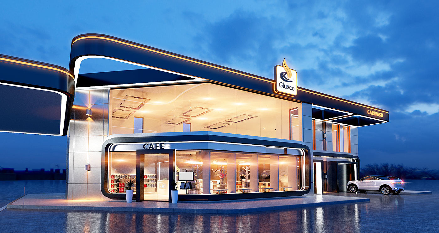 gas station，Architectural design，GLUSCO，