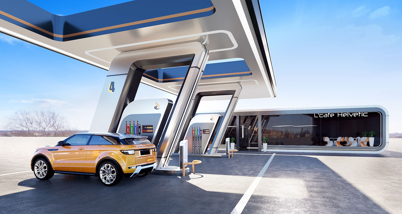 gas station，Architectural design，GLUSCO，