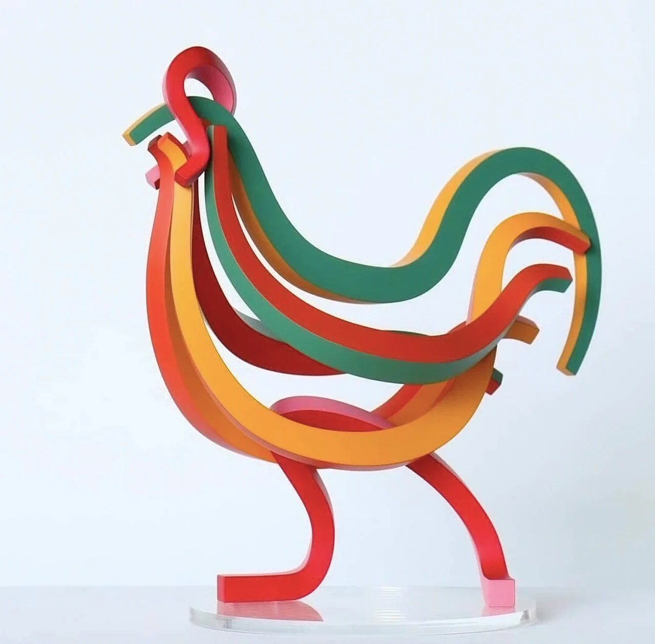 Animal sculpture，Aerial painting，resin，stainless steel，STRIPS OF COILED MET，Art，Coil metal strip，Lee Sangsoo，