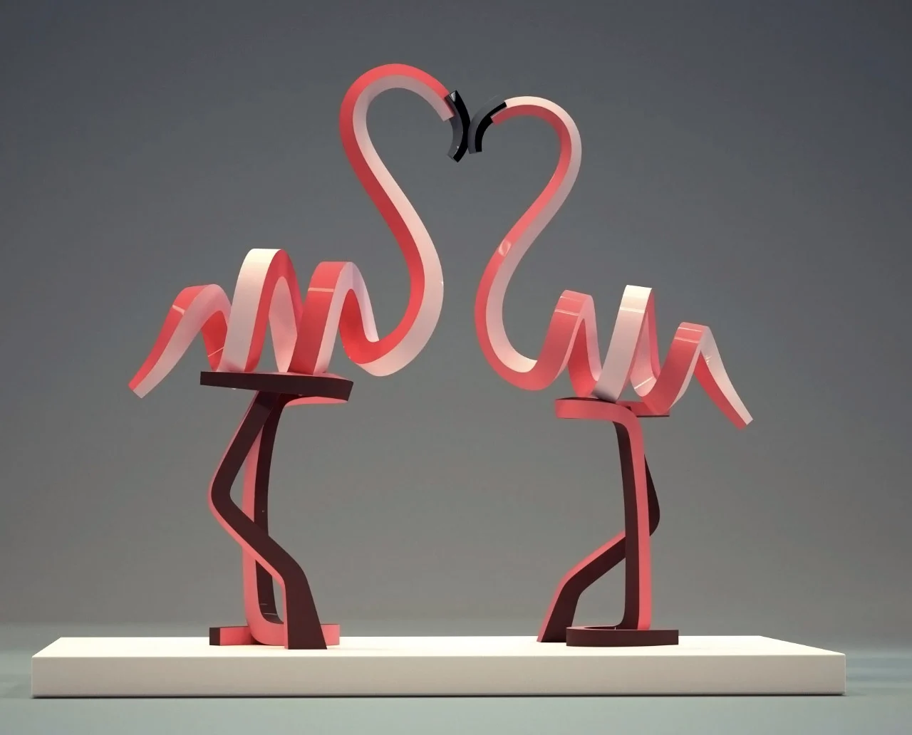 Animal sculpture，Aerial painting，resin，stainless steel，STRIPS OF COILED MET，Art，Coil metal strip，Lee Sangsoo，