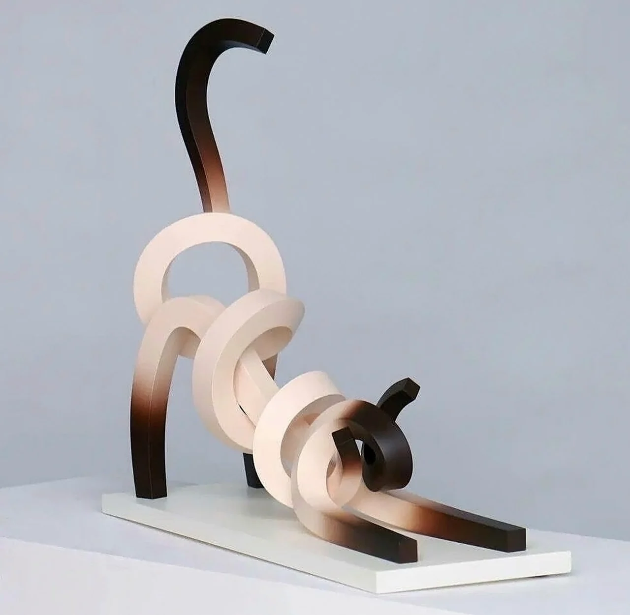 Animal sculpture，Aerial painting，resin，stainless steel，STRIPS OF COILED MET，Art，Coil metal strip，Lee Sangsoo，