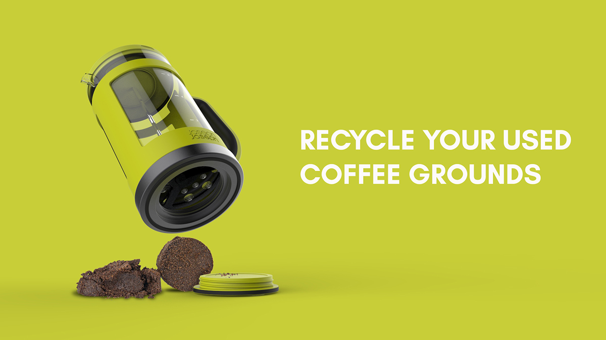 Coffee machine，joseph，RESPONSE，conceptual design，Recycling coffee grounds，