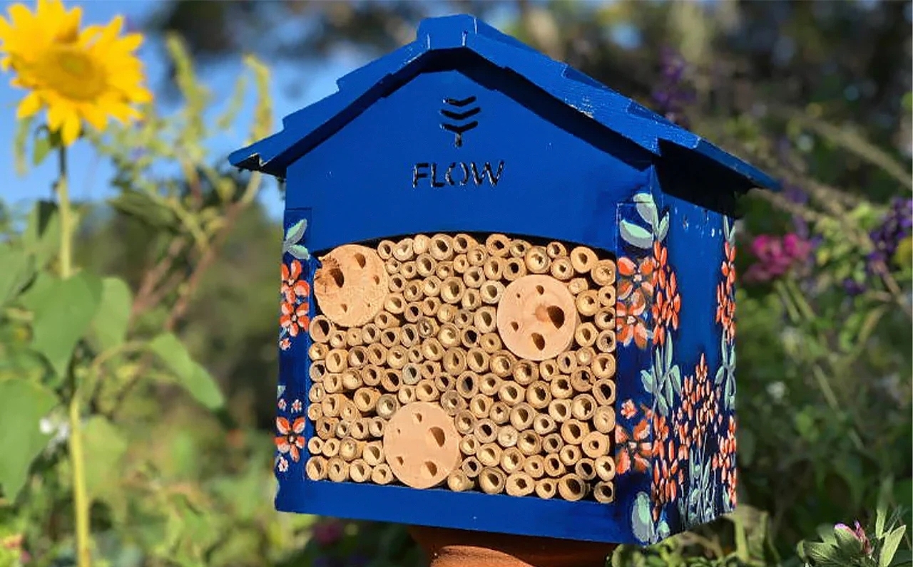 hive，Flow Pollinator Hous，Wooden tube，