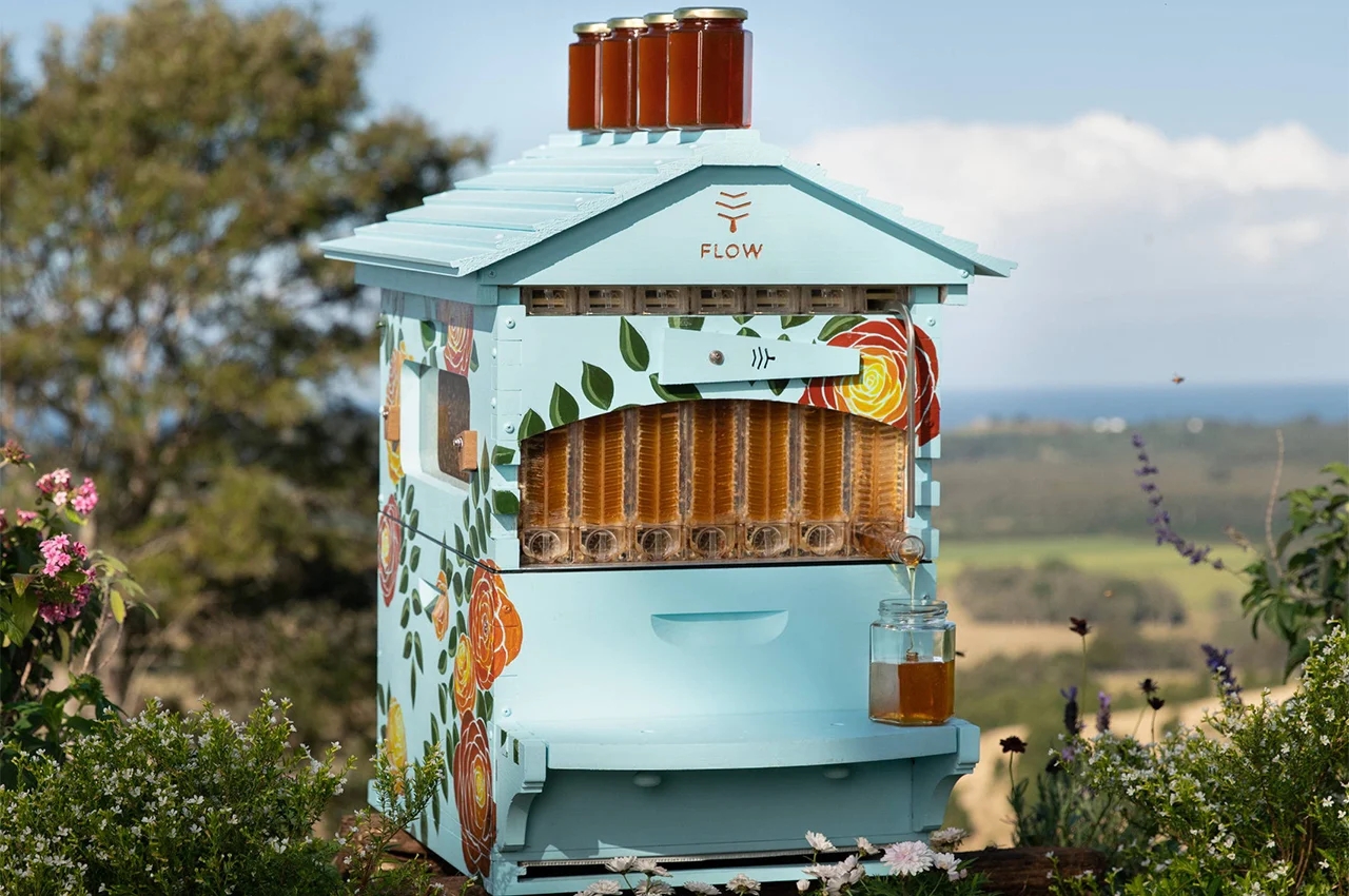 hive，Flow Pollinator Hous，Wooden tube，