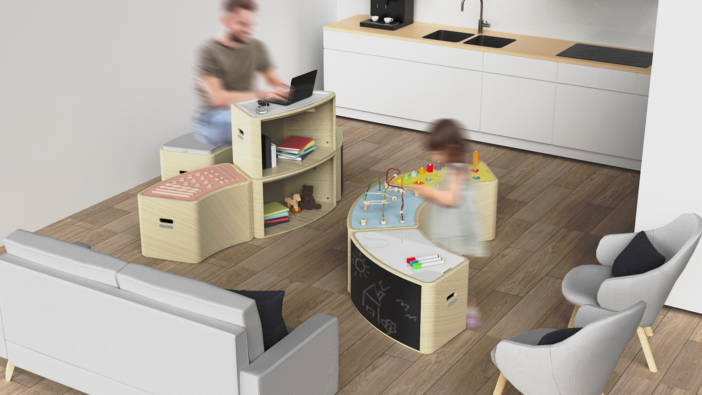 Kaya Bus，combination，Loop.，children，to work in an office，