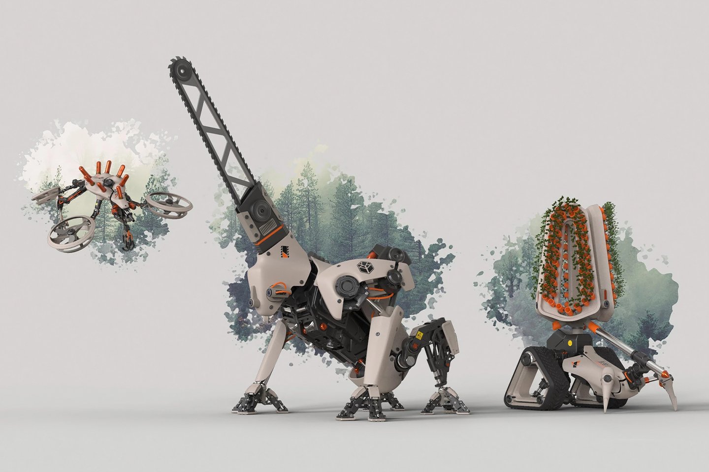 Confusing Caspi，robot，Forest ranger，