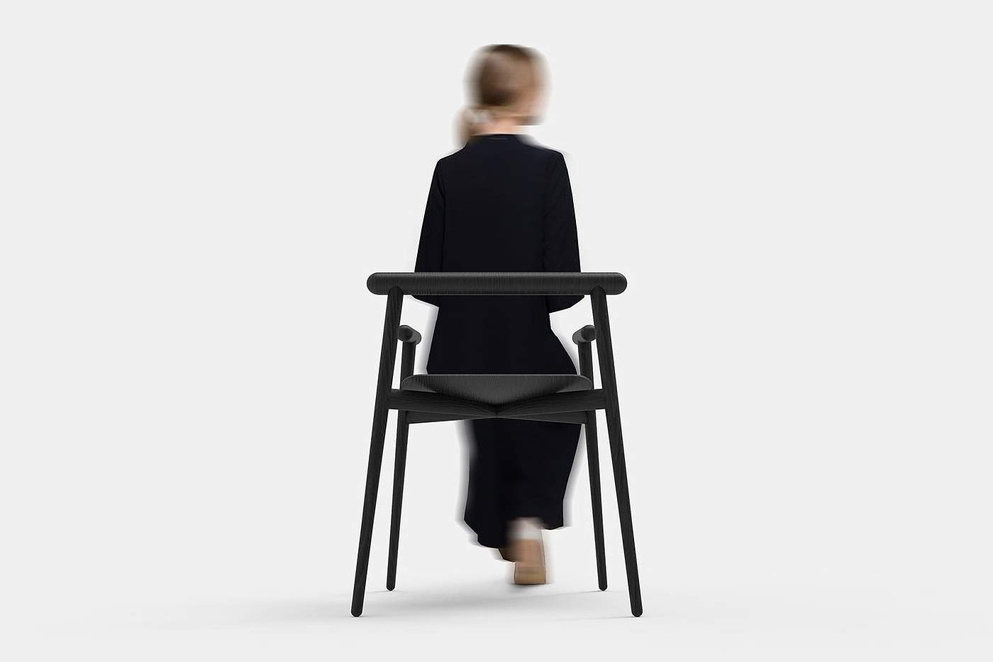 座椅，椅子，Leonardo Zanatta，Naga，简约，黑色，