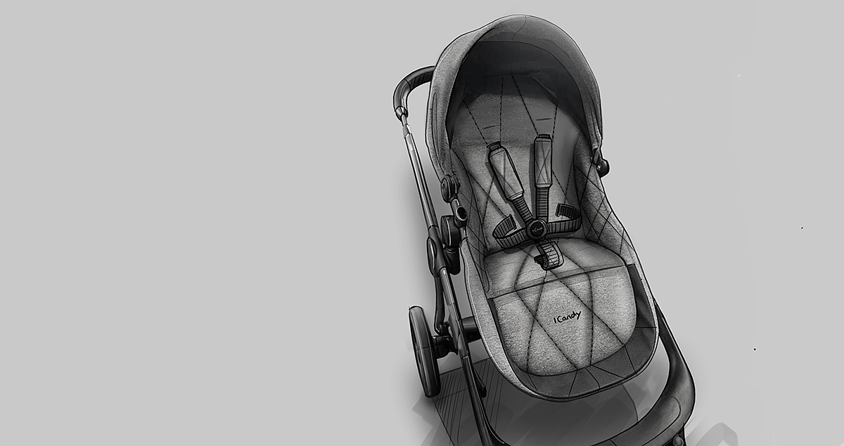 Stu Cole，baby carriage，iCandy Orange，
