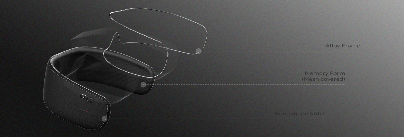 inspiration，Leatherwear，conceptual design，Audi EMBRACE，sleep mask ，audi，