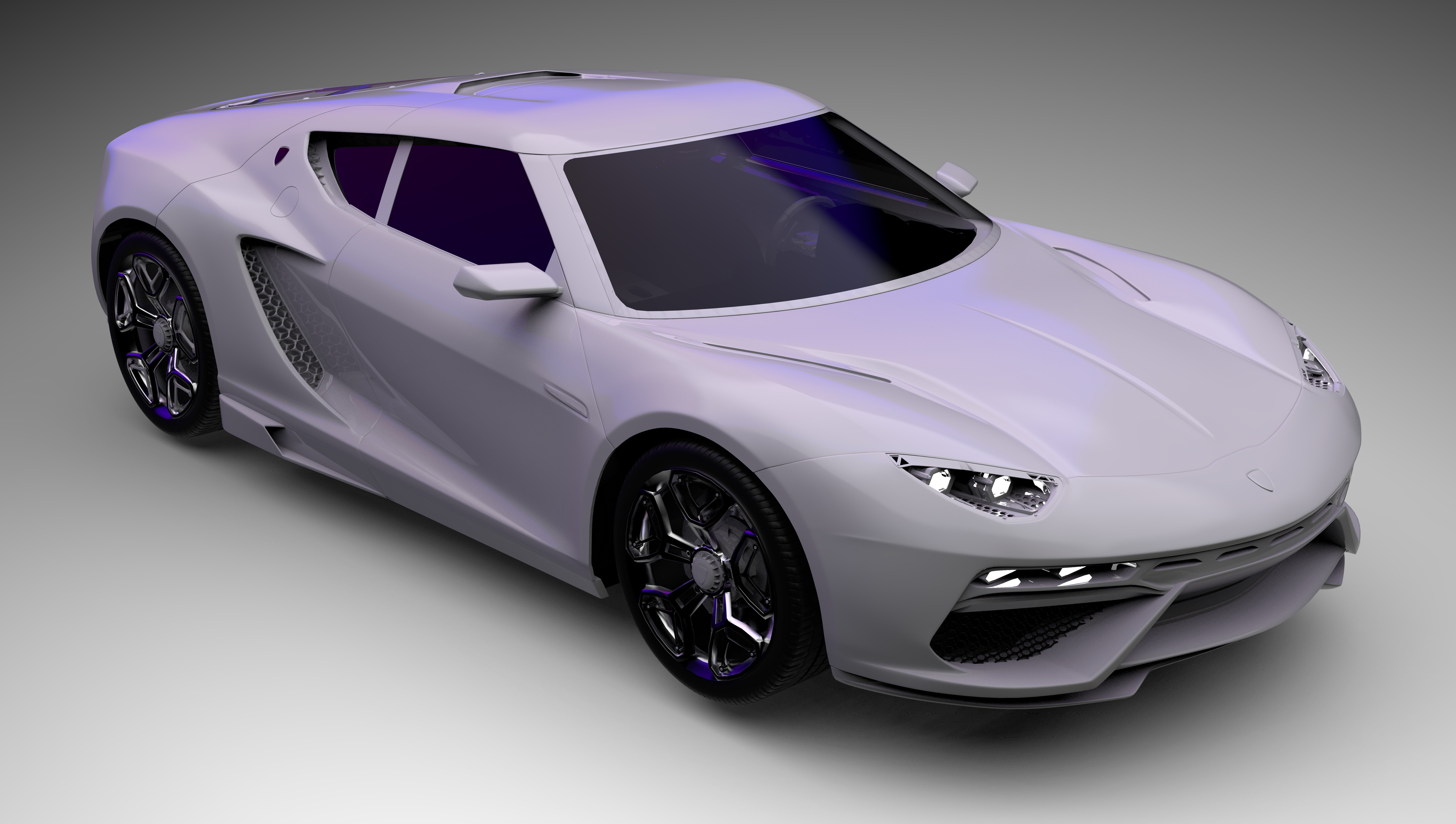 跑车渲染练习作品1