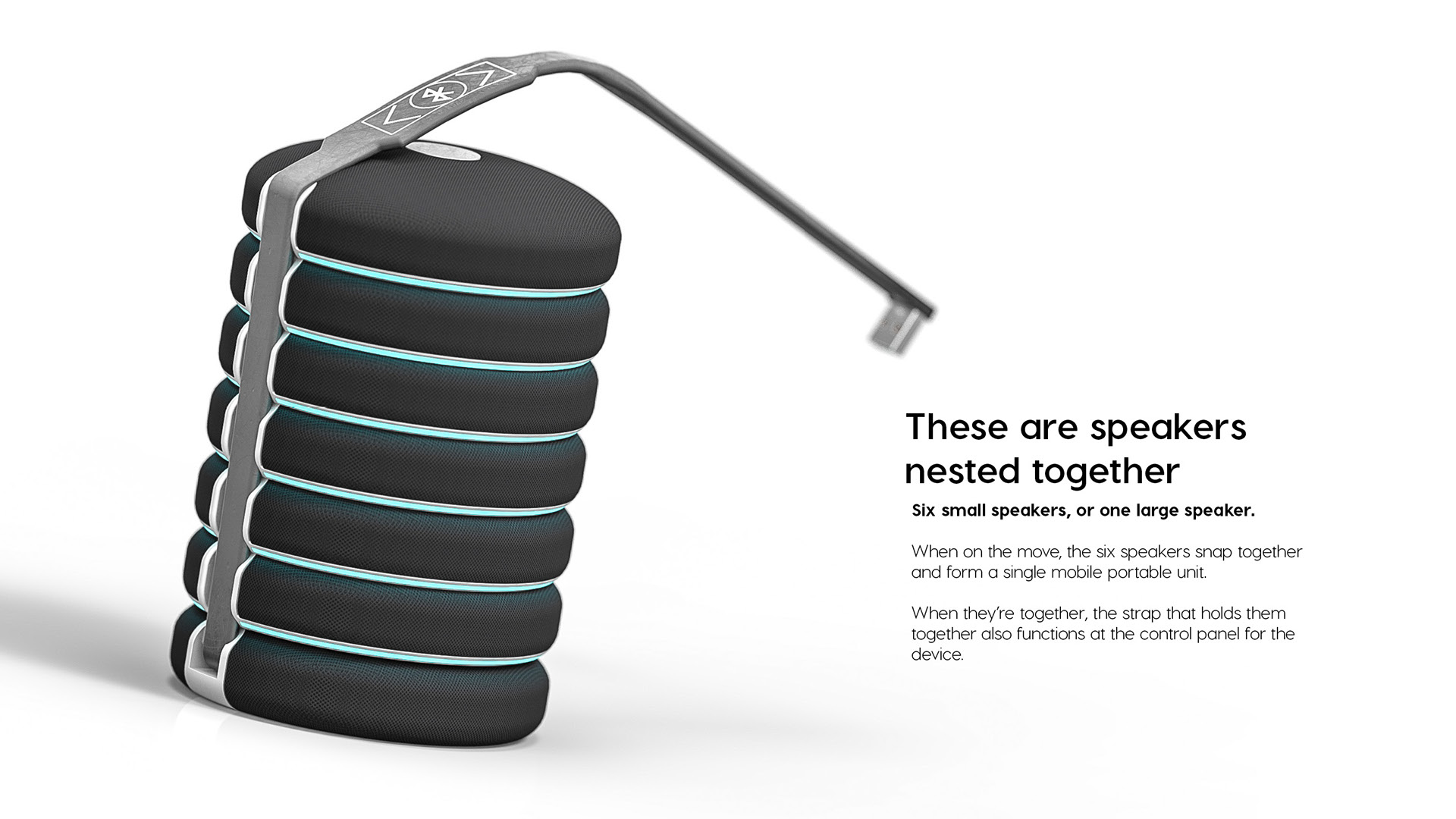 speaker，loudspeaker box，sound，Small，Portable，modularization，360 degrees，Encircle 360°，