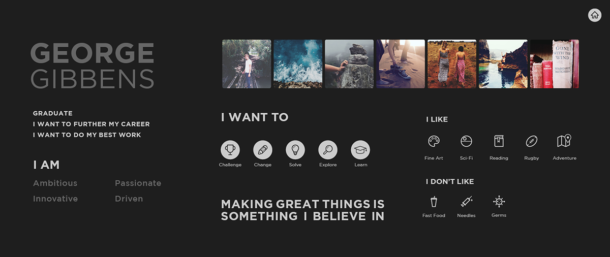 South African Designer，George Gibbens，sample reels，two thousand and eighteen，