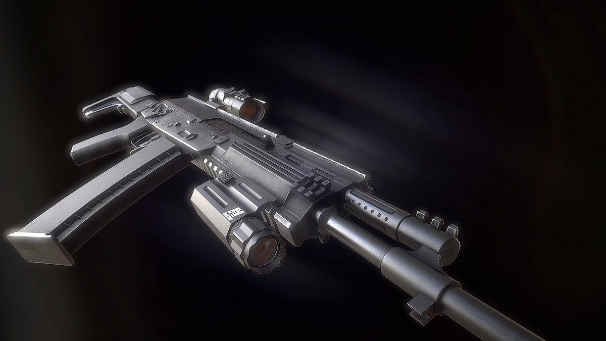game，prop，gun，AK 12，modeling，Render，Move Station，