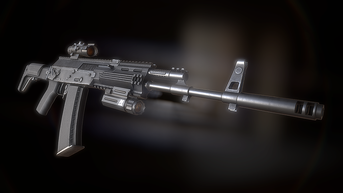 game，prop，gun，AK 12，modeling，Render，Move Station，