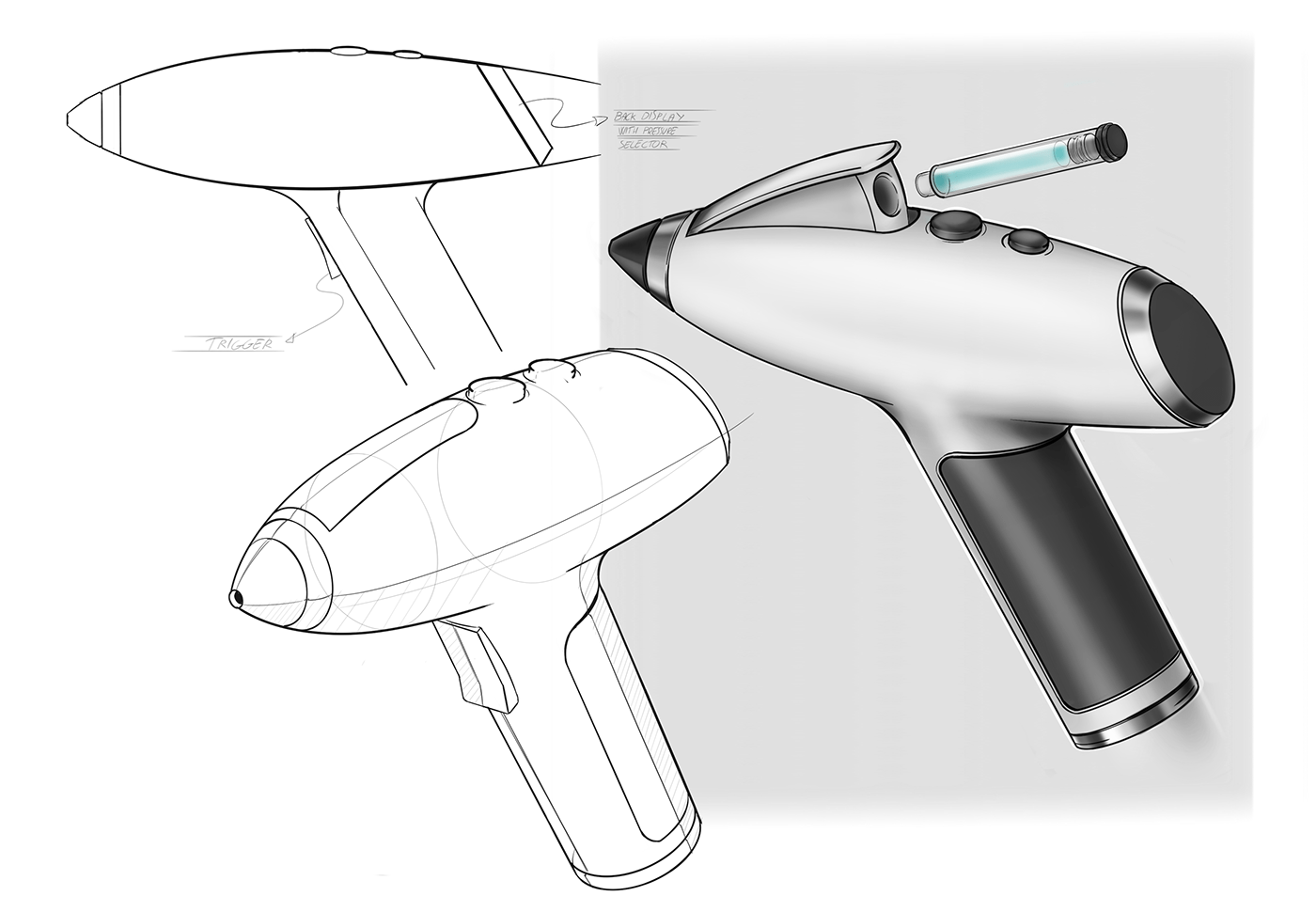 Autodesk Sketchbook，Sketch，Hand drawn，industrial design，product，