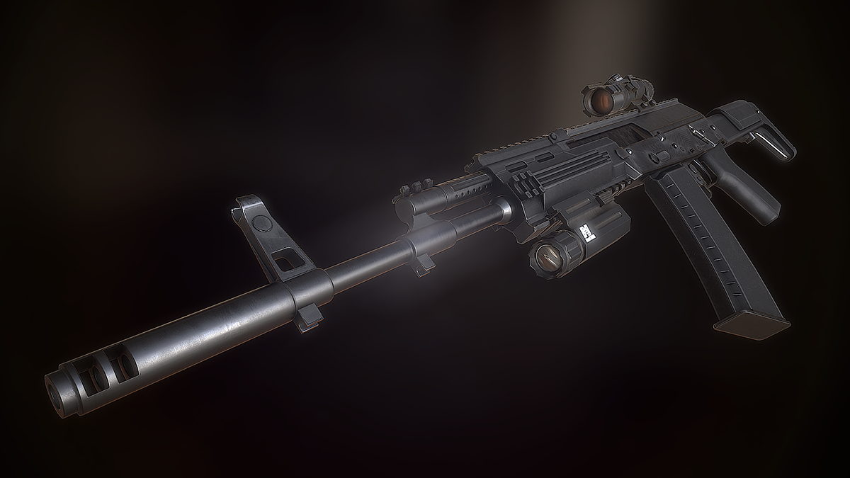 game，prop，gun，AK 12，modeling，Render，Move Station，