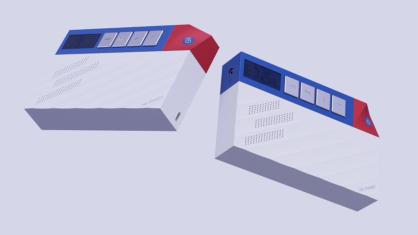 keysho渲染，rhino建模，ps后期，外观设计，造型练习，收音机，电子产品，
