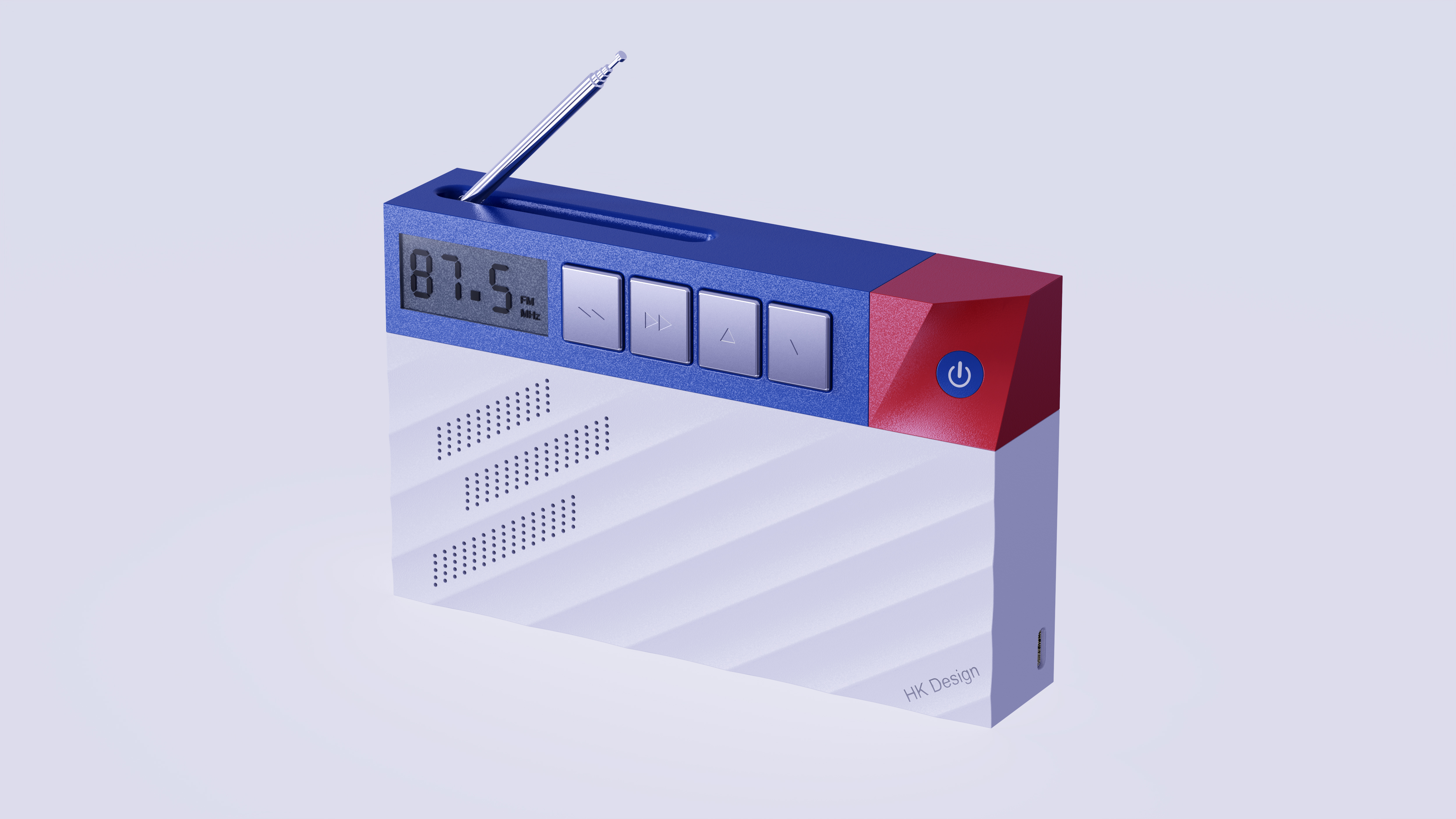 Keysho rendering，Rhino modeling，Late PS，Appearance design，Modeling practice，radio，electronic product，