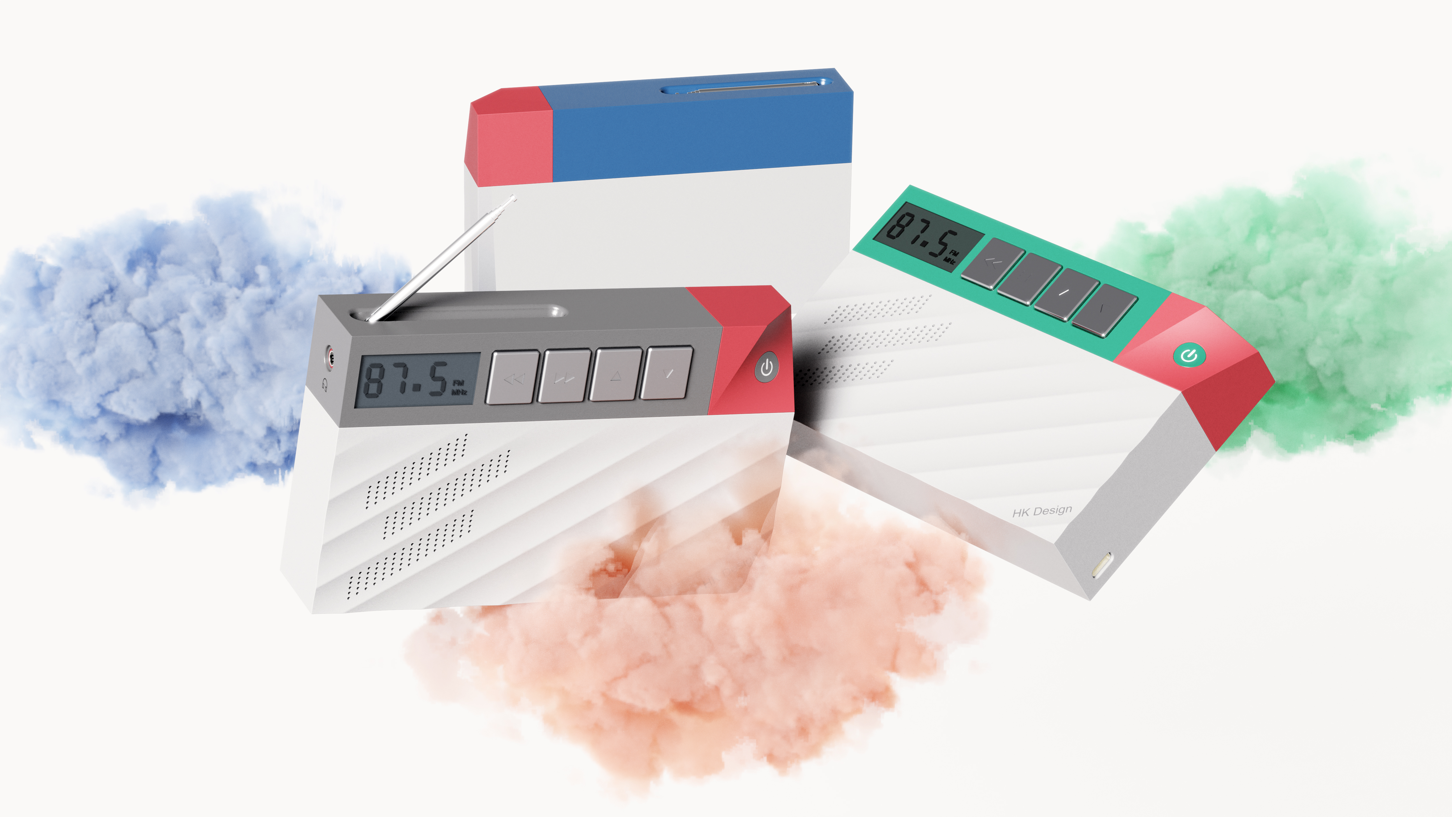 Keysho rendering，Rhino modeling，Late PS，Appearance design，Modeling practice，radio，electronic product，