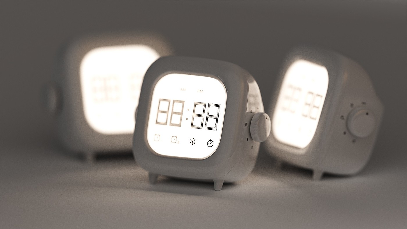 Clock，alarm clock，Digital，simple style ，Product details，product design，