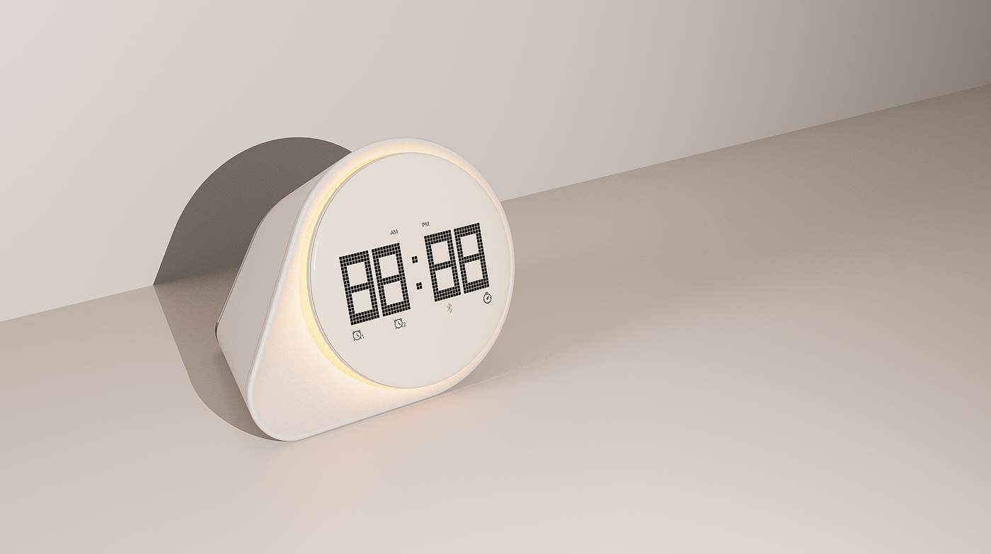 Clock，alarm clock，Digital，simple style ，Product details，product design，