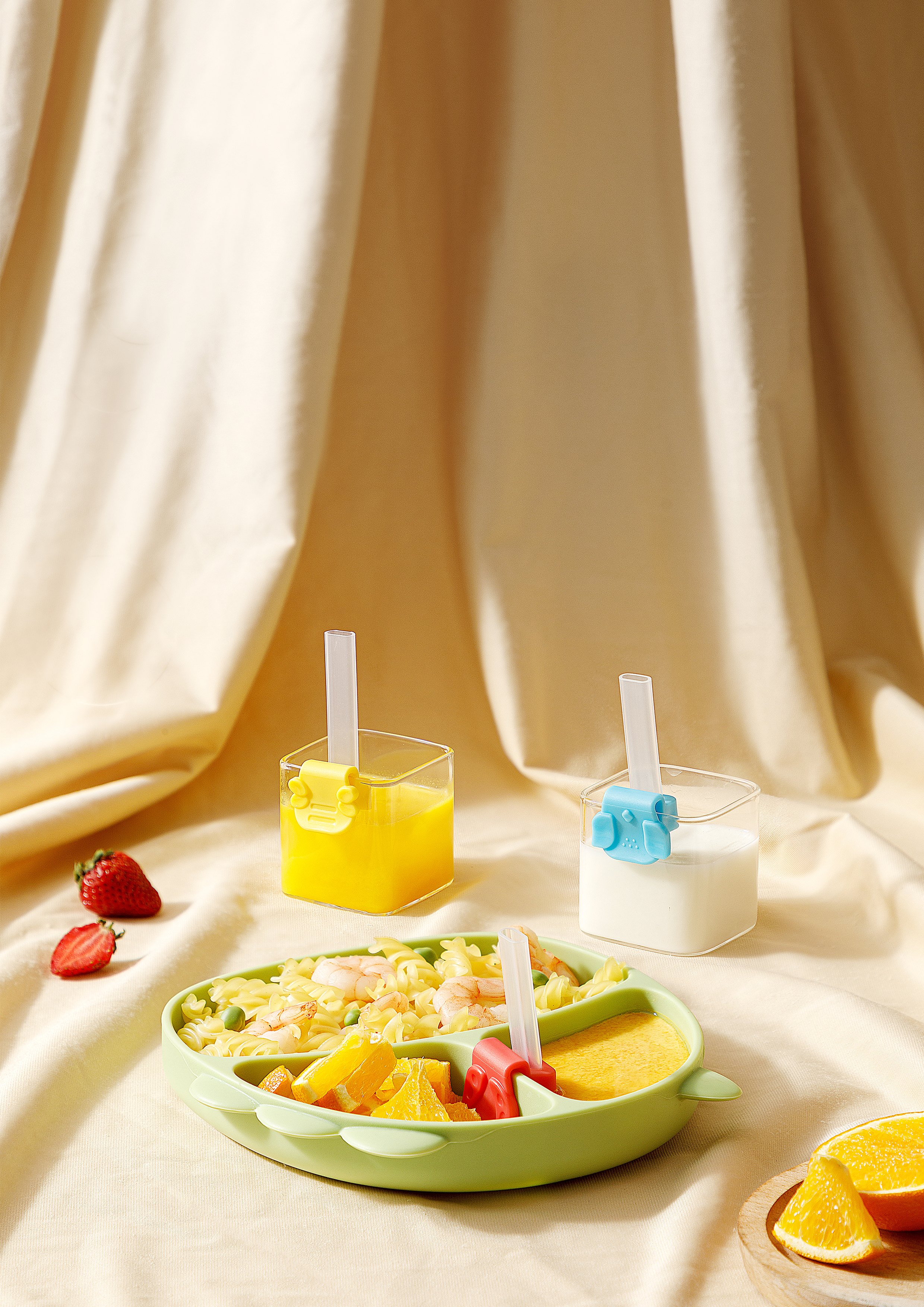 children，to eat soup，Complementary food，Buckle，