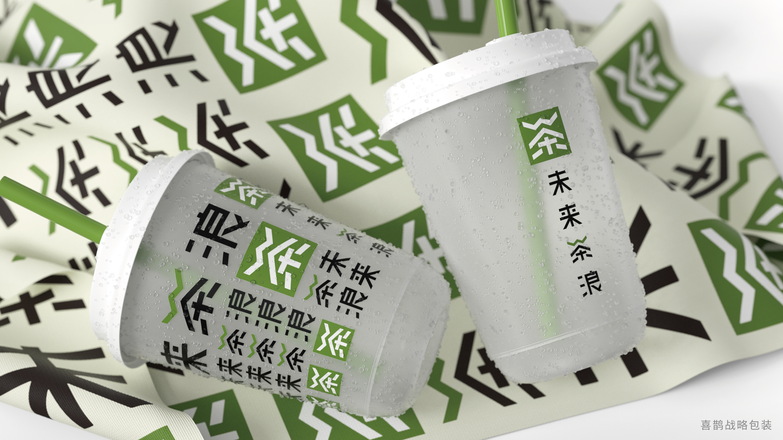 Magpie packaging，tea ，plan，Bottle design，