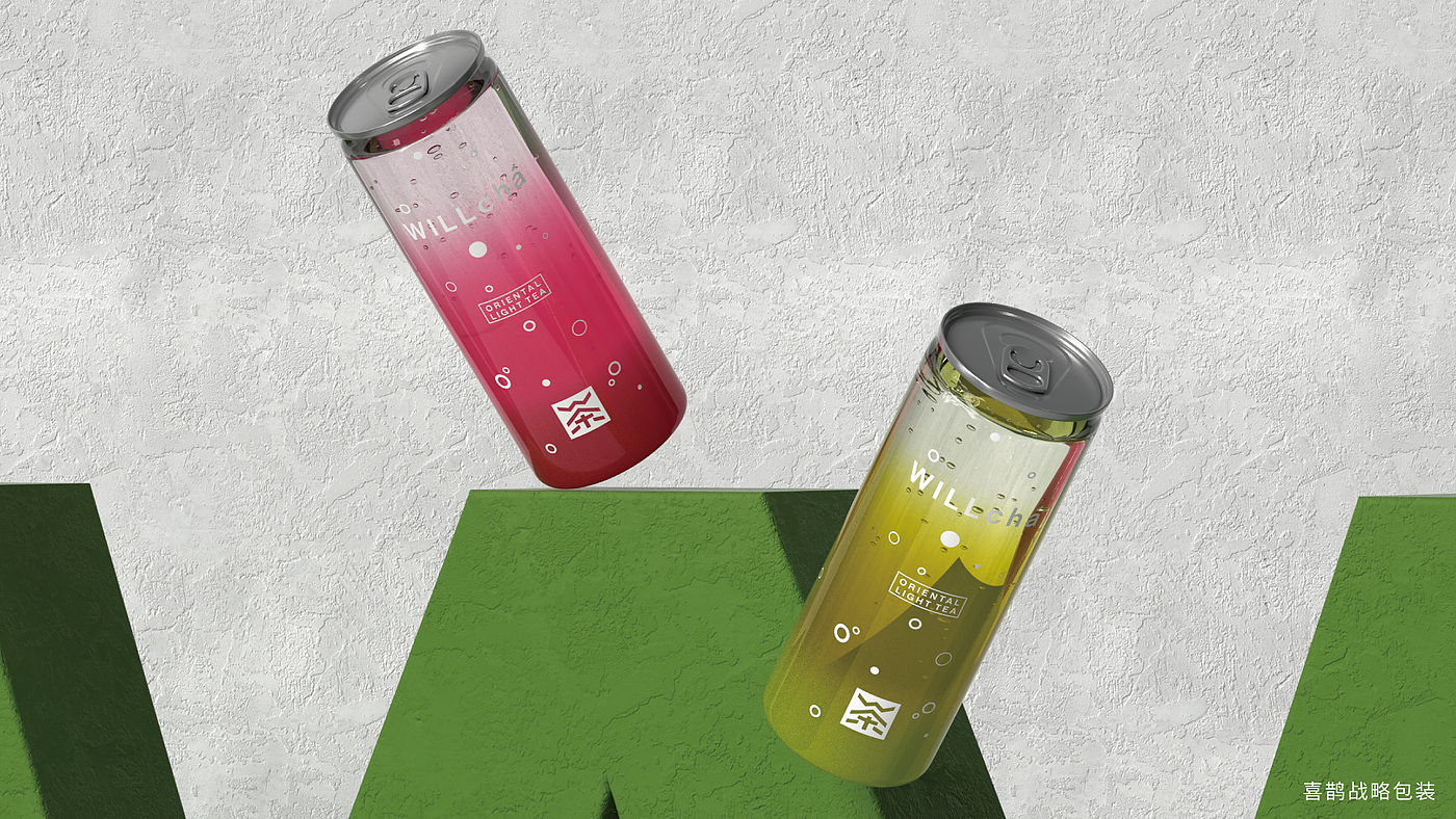 Magpie packaging，tea ，plan，Bottle design，