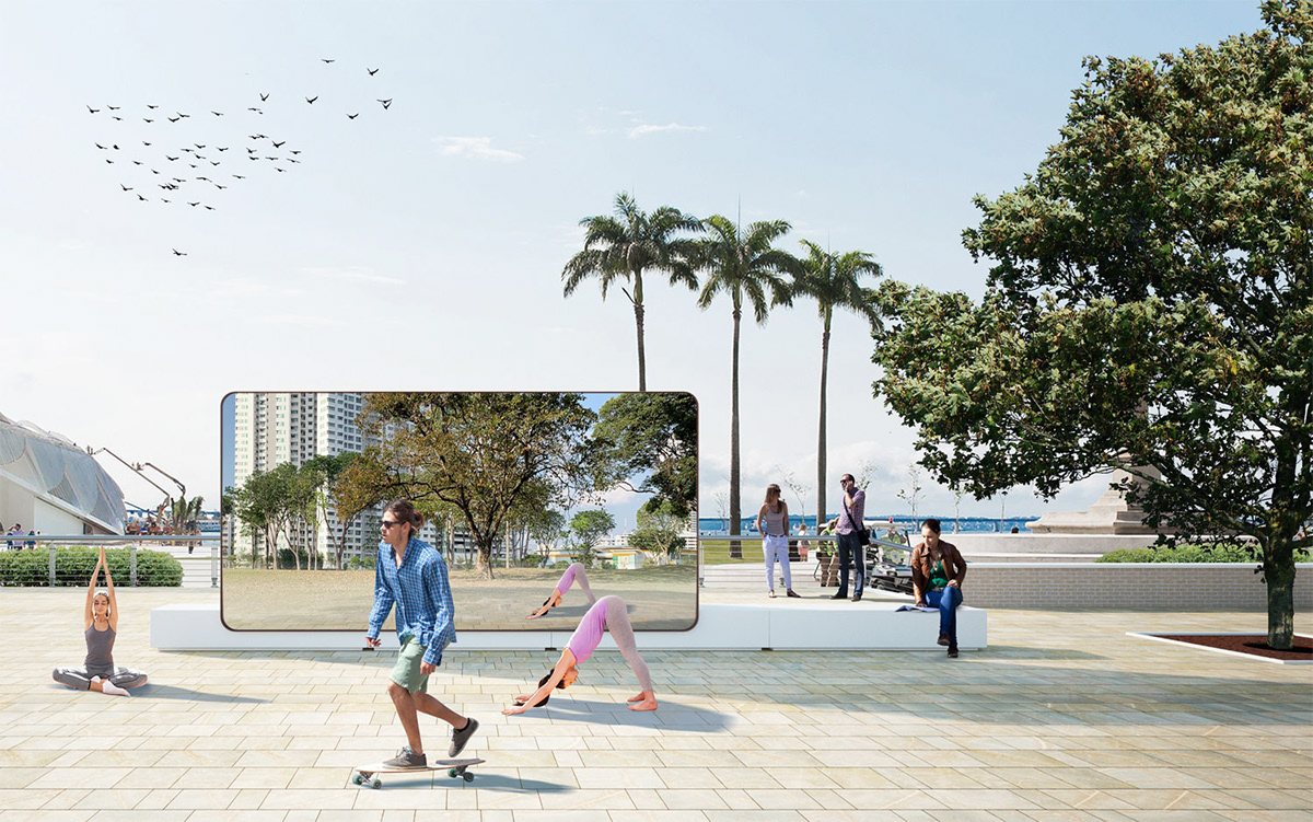 Outdoor furniture，mirror，chair，concrete，