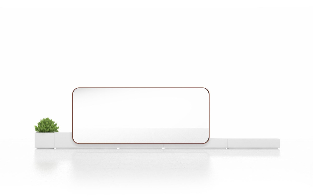 Outdoor furniture，mirror，chair，concrete，