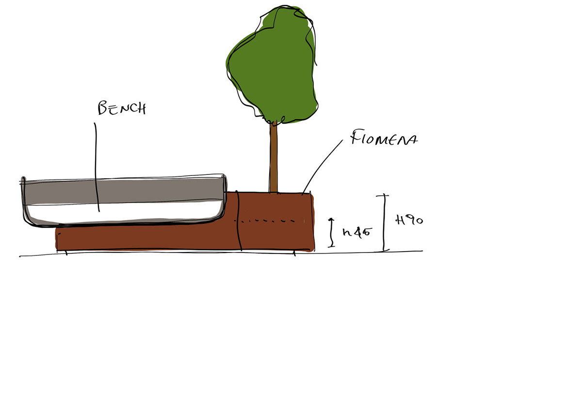 Outdoor furniture，mirror，chair，concrete，