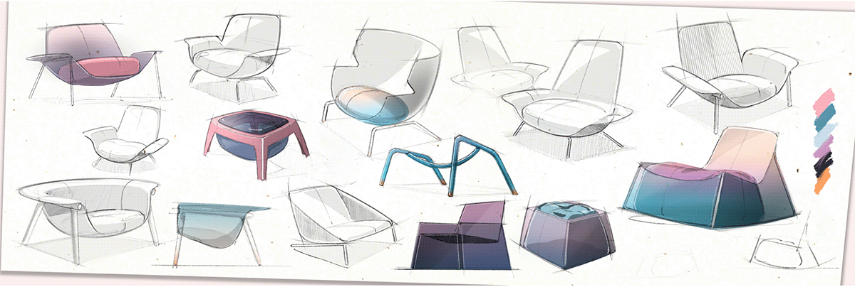chair，furniture，sketch，Art，