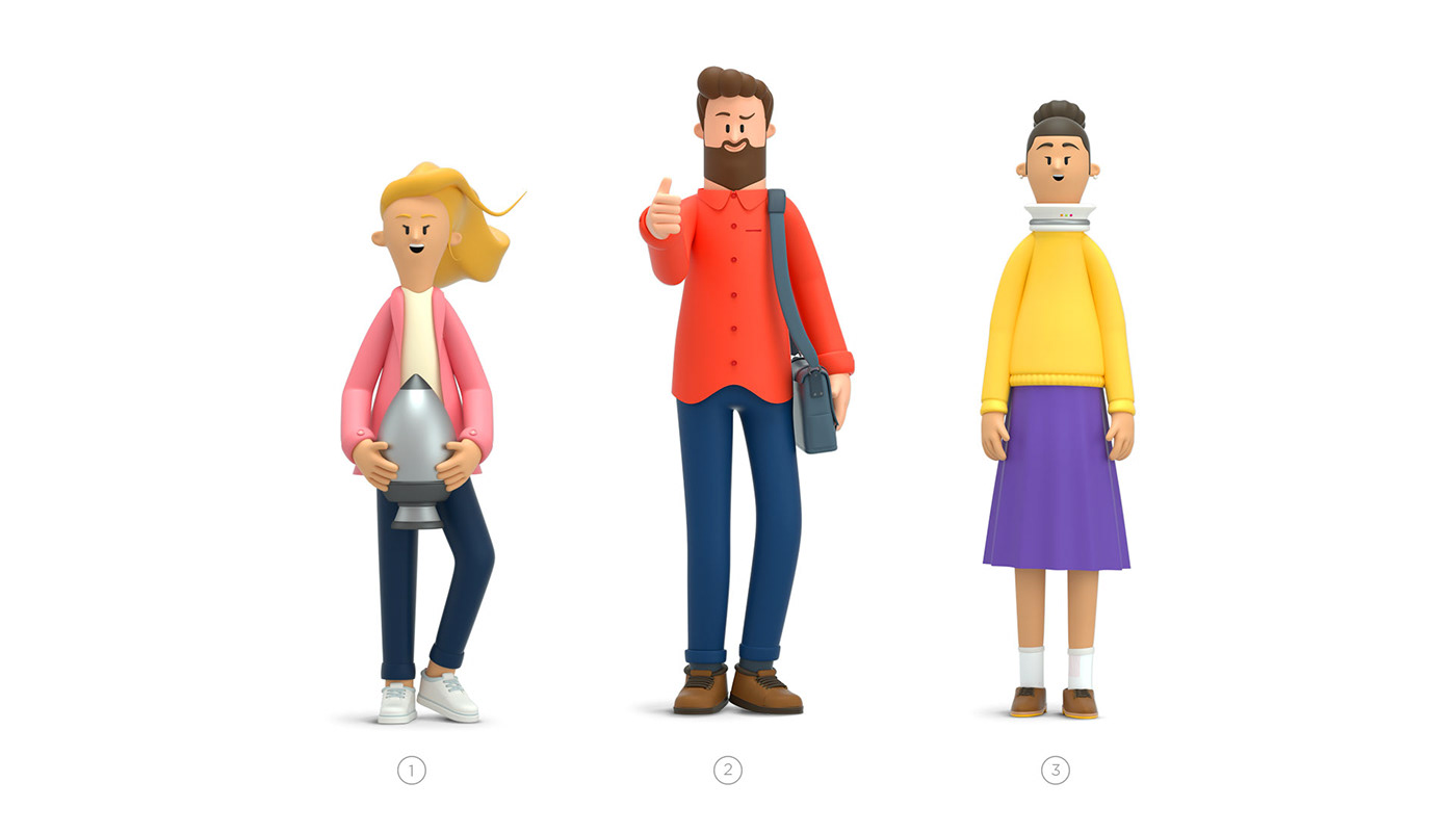 Illustration，Character design，3d，