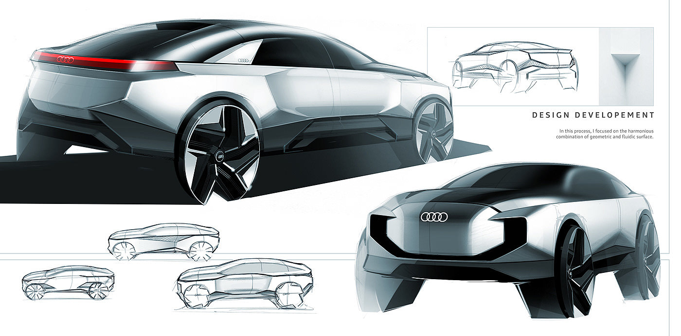 Audi h-tron Glaciah，automobile，audi，vehicle，