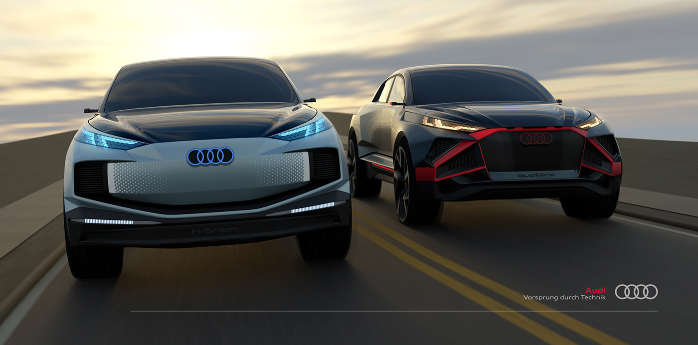 Audi h-tron Glaciah，automobile，audi，vehicle，