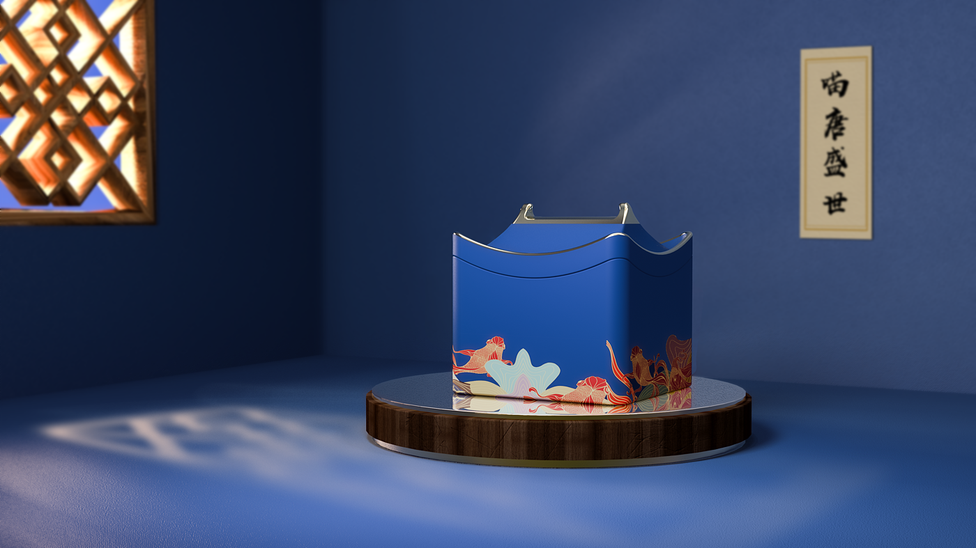 Pet Supplies & Pet，Water dispenser，National tide，Tang Feng，product design，Chinese style，