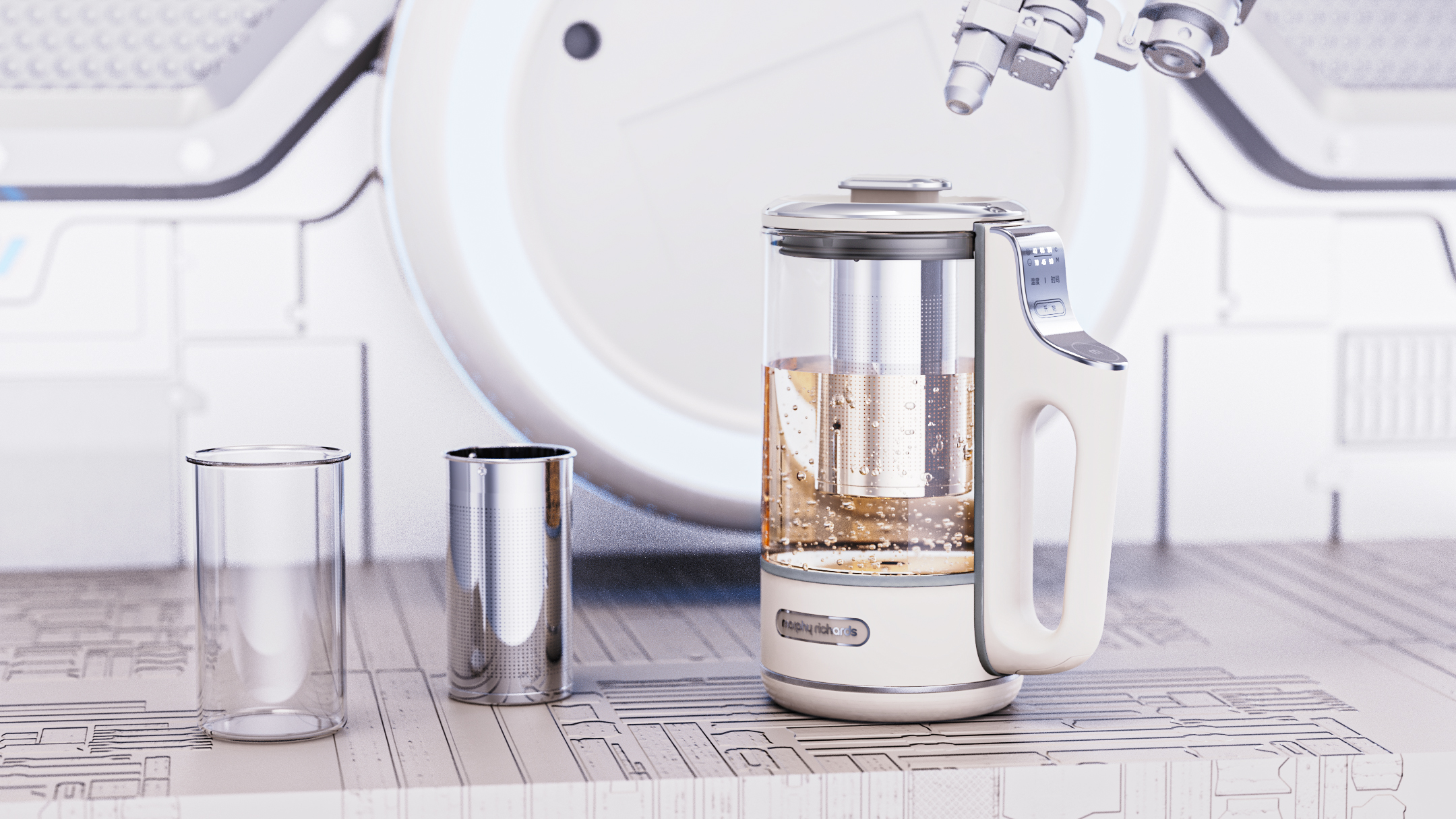 Electric kettle，Boil water，Punk，Nanfeng industrial design，Portable，