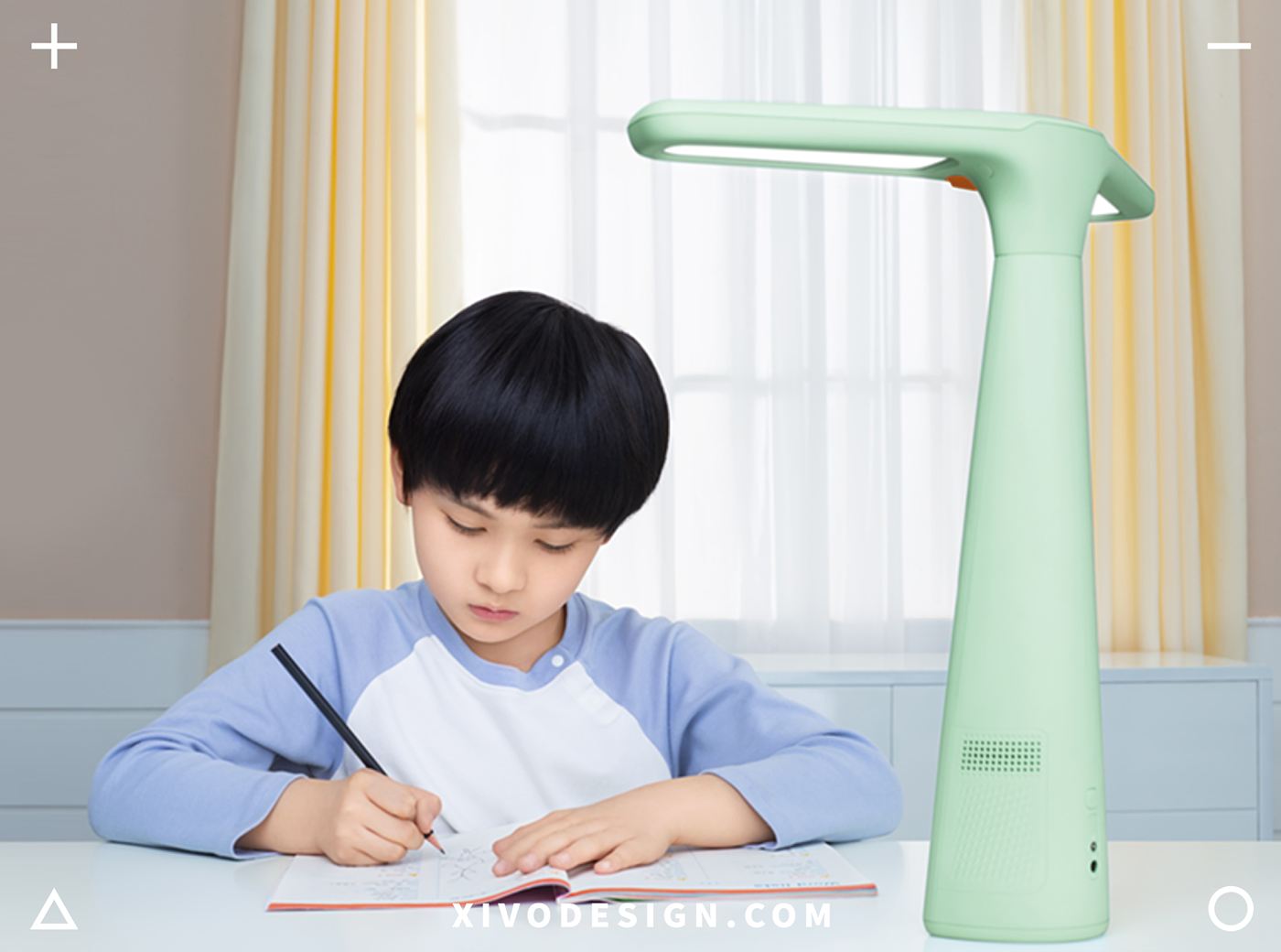 Desk lamp，product design，Intellectualization，Byte runout，Children's education，Appearance design，Morandi，Simplicity，