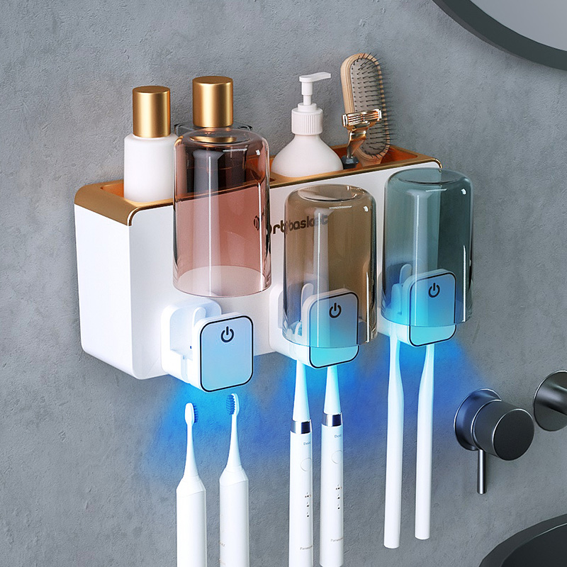 Storage rack，Sterilized toothbrush holder，