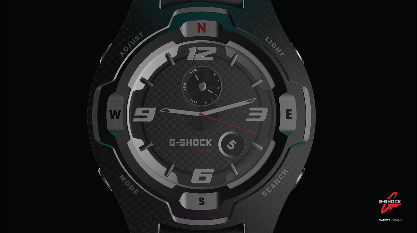 Wrist watch，G-Shock，Industrial wind，fashion，product design，