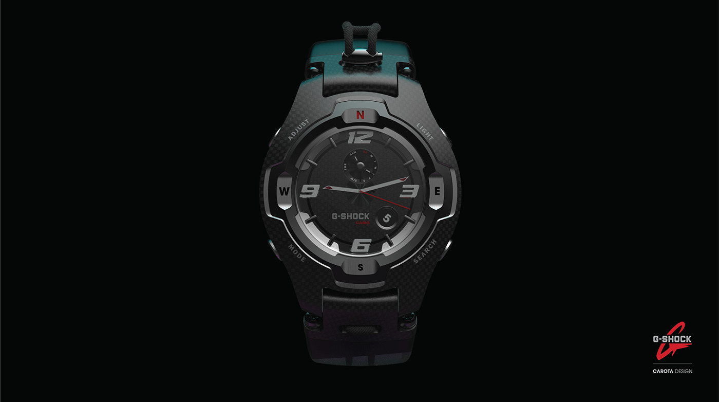 Wrist watch，G-Shock，Industrial wind，fashion，product design，