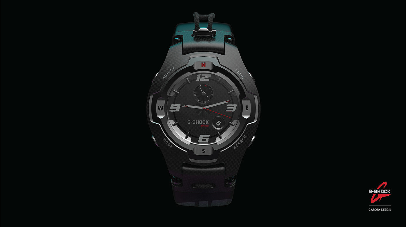 Wrist watch，G-Shock，Industrial wind，fashion，product design，