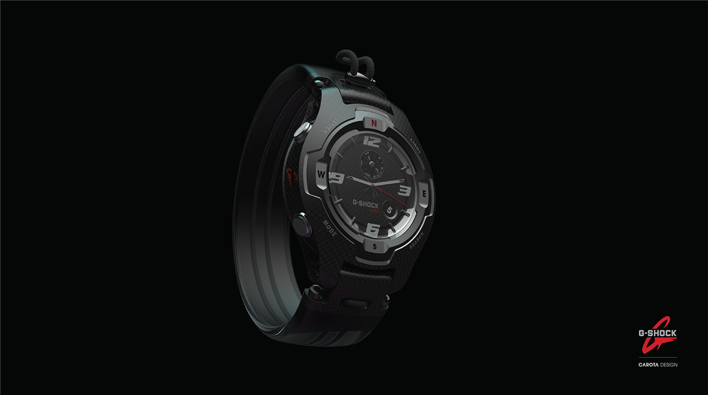 Wrist watch，G-Shock，Industrial wind，fashion，product design，
