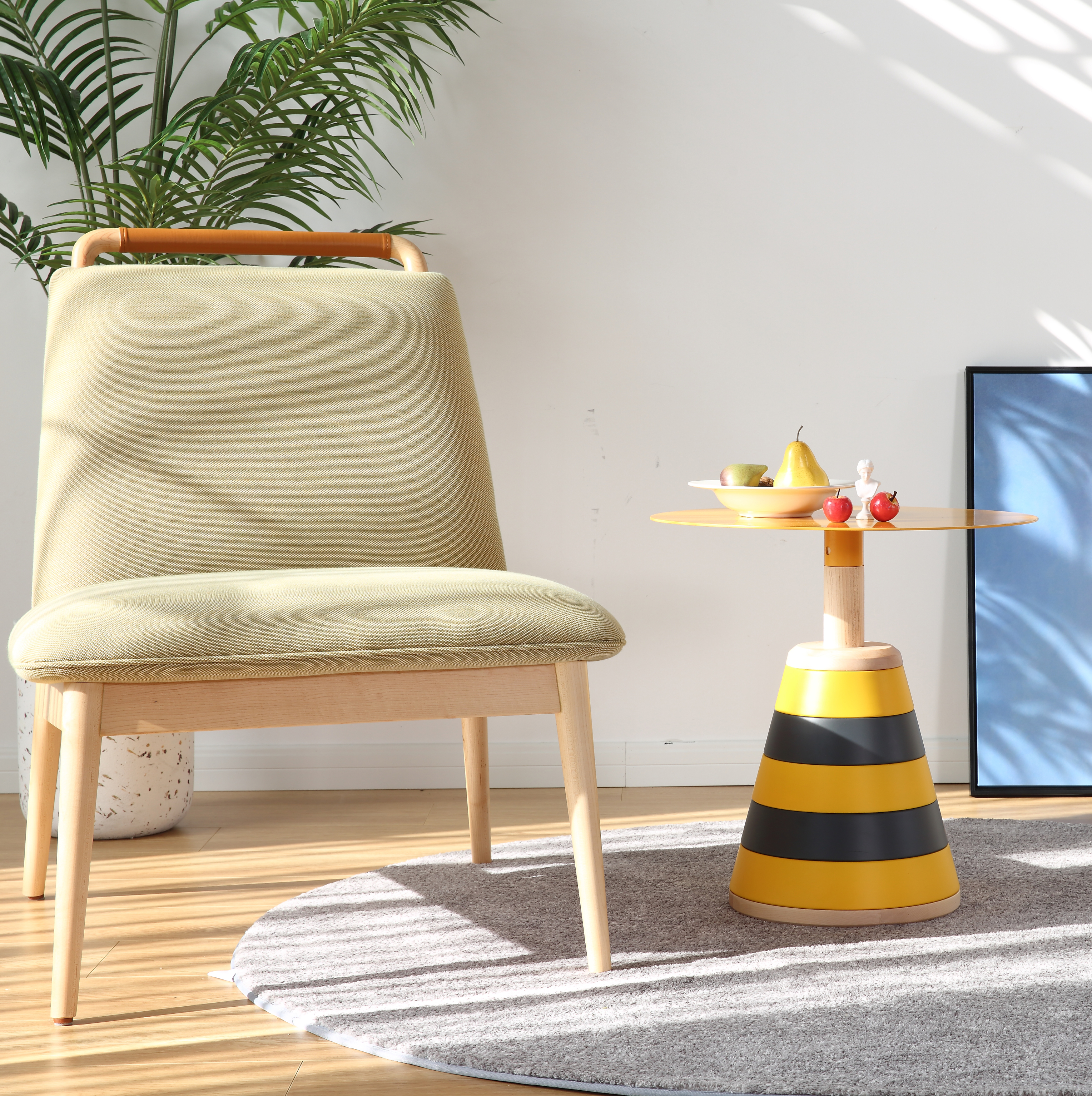 tea table，Side table，Northern Europe，honeybee，Clover，Cure system，furniture，solid wood，