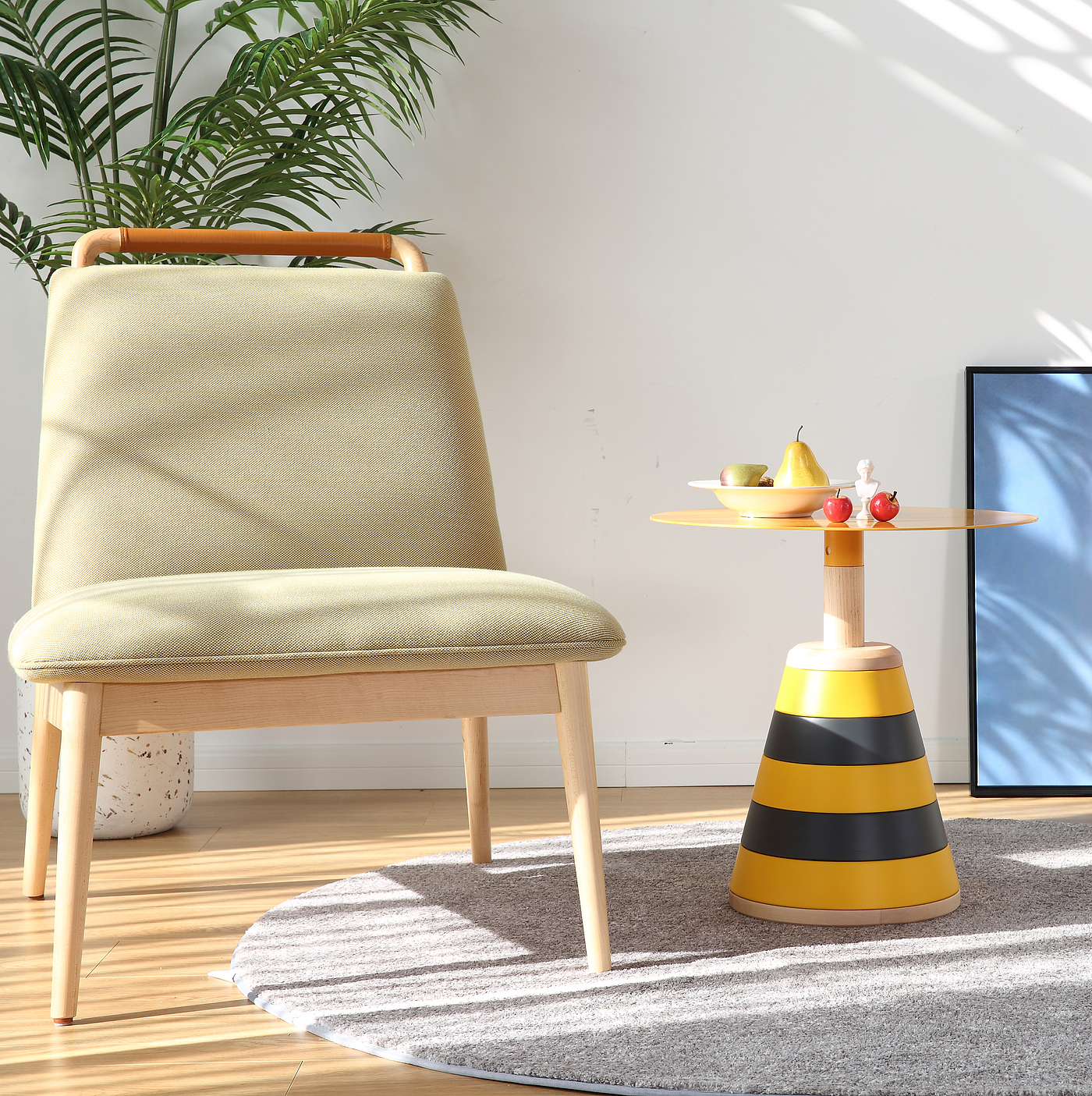 tea table，Side table，Northern Europe，honeybee，Clover，Cure system，furniture，solid wood，