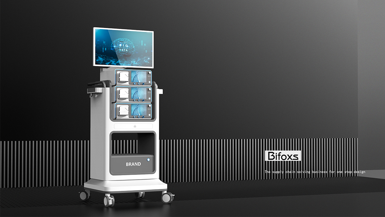 Design of medical master control trolley，Medical trolley design，product design，Appearance design，