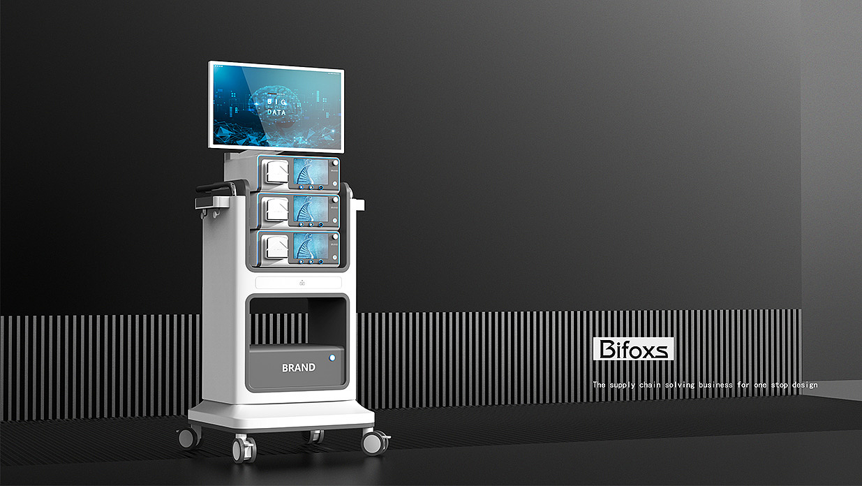 Design of medical master control trolley，Medical trolley design，product design，Appearance design，