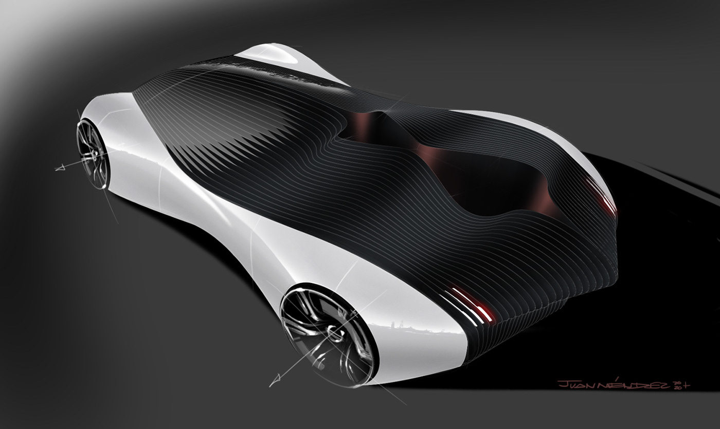 automobile，vehicle，Automobile design，curved surface，streamline，