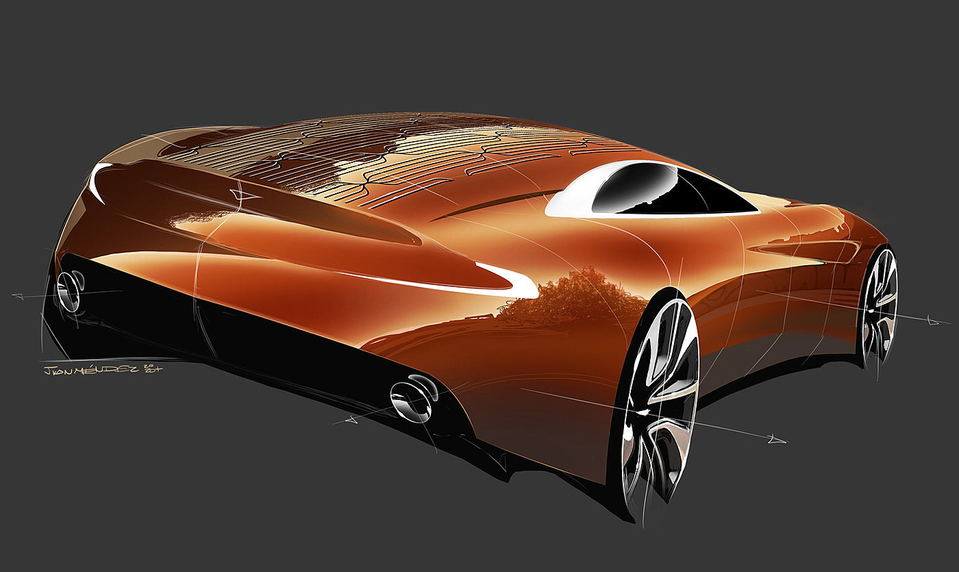 automobile，vehicle，Automobile design，curved surface，streamline，