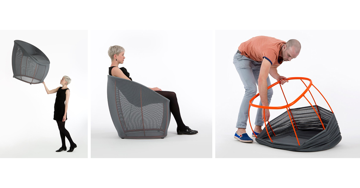 H Vishwassays，Classicon manufacturing，Scale model of membrane chair，rejected material ，Membrane chair，